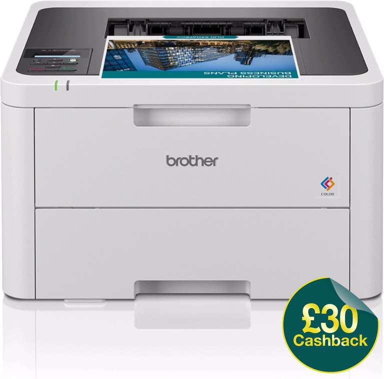 Brother HL-L3220CWE EcoPro Colour LED Wireless Laser Printer - W/Code + £30 Cashback / HL-L1240W - £84 + £25 CB | Sold by AO (UK Mainland)