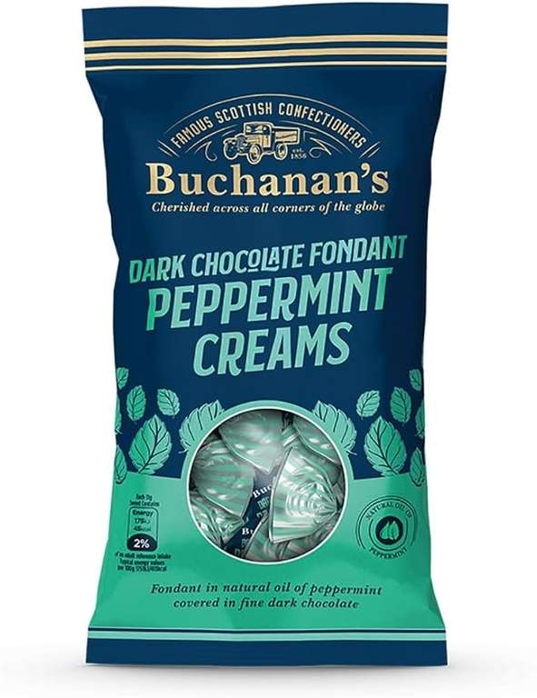Buchanan's Dark Chocolate Fondant Peppermint Creams 120g (96p S&S)