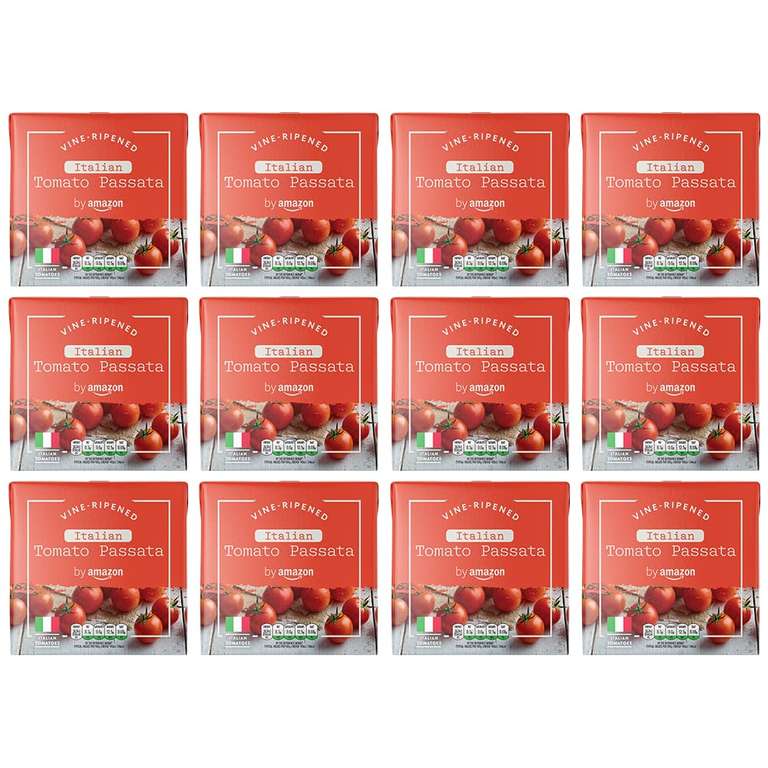 by Amazon Tomato Passata 12 x 500g - X4 £16.27 (Prime Members)