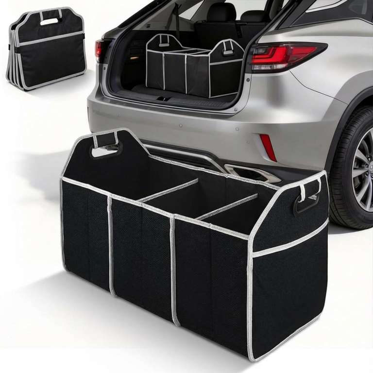 Car Boot Organizer, Multi-Compartment Trunk Organizer, Foldable and Dividers Collapsible Amazon Haul