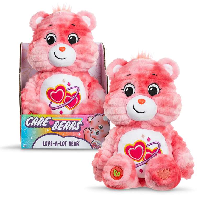 Care Bears 35cm Colour Splash Plush - Love-A-Lot Bear