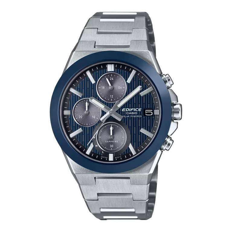 Casio Edifice Gents Solar Powered Sapphire Ceramic Bezel 40mm Chronograph Watch