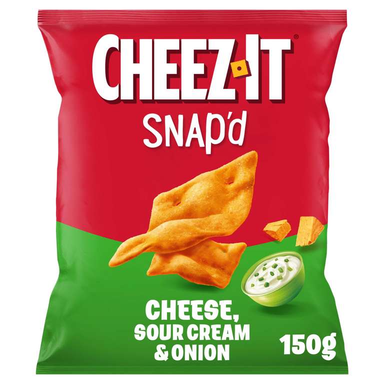 Cheeze-its Cheese and Sour Cream and Onion Baked Snacks 150g - S&S 95p