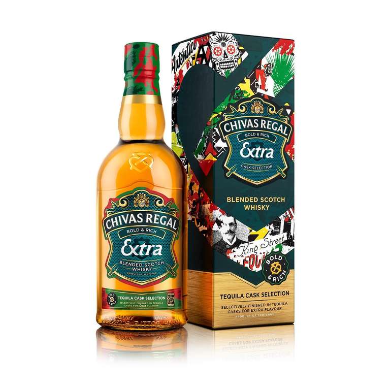 Chivas Regal Extra Whisky Finished in Tequila Casks, 70cl with Gift Box (Prime Members)