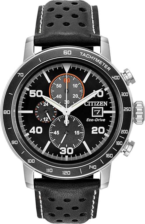 Citizen - Men's Eco Drive Analogue Watch - Leather Strap