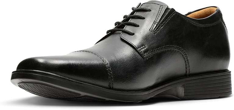 Clarks Men's Tilden Oxford Flat Shoes in Black - size 7.5