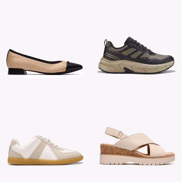 Clark's Shoe Sale - Upto 75% off selected men's and women's shoes with an additional 20% off with code