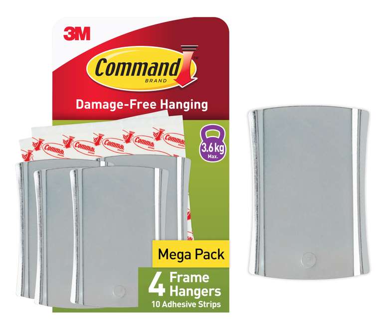 Command Jumbo Universal Sticky Nail, 4 Hooks 10 Damage-Free Hanging Adhesive Strips