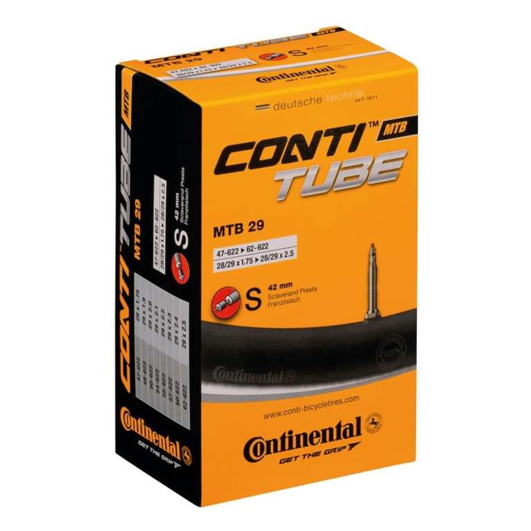Continental Air Tube - Bicycle MTB 29 inch Bicycle Tube, Black, 47 / 62-622