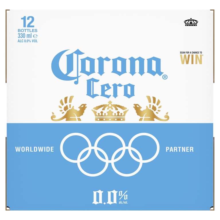 Corona Cero Beer 0.0% ABV, 12 x 330ml Bottles
