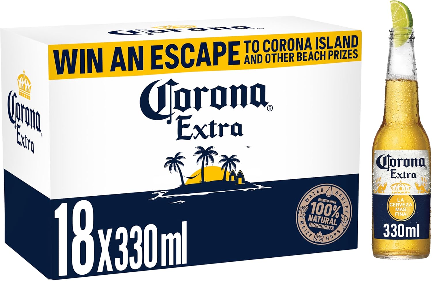 Corona Extra Lager Beer Bottle, 18 x 330ml - discount at checkout