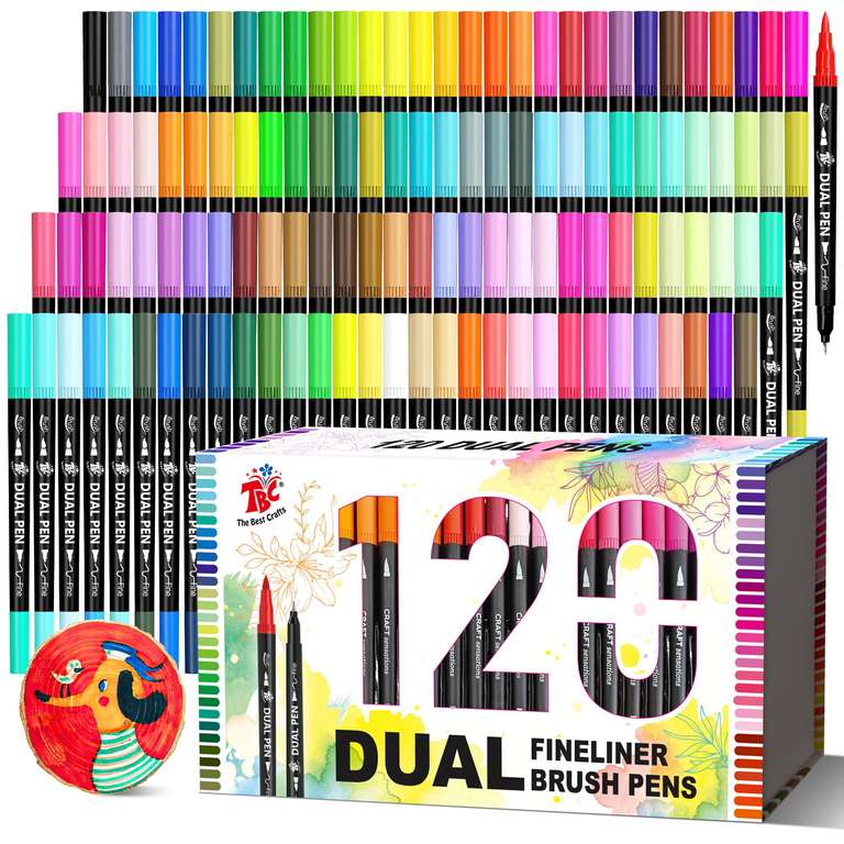 TBC The Best Crafts Dual Markers Brush Pens, 120 Colours - Sold by TBC The Best Crafts / FBA