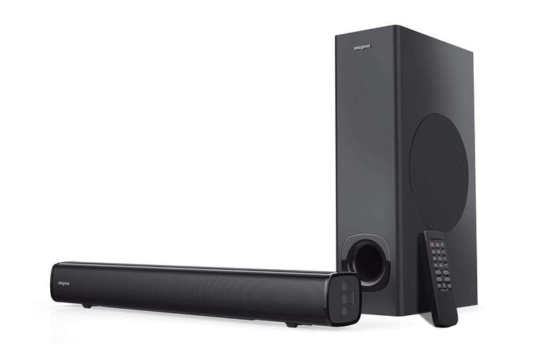 CREATIVE Stage 2.1 Channel Under-Monitor Soundbar with Subwoofer, Bluetooth/Optical Input/TV ARC/AUX-in - Sold by Creative Labs (Europe)/FBA