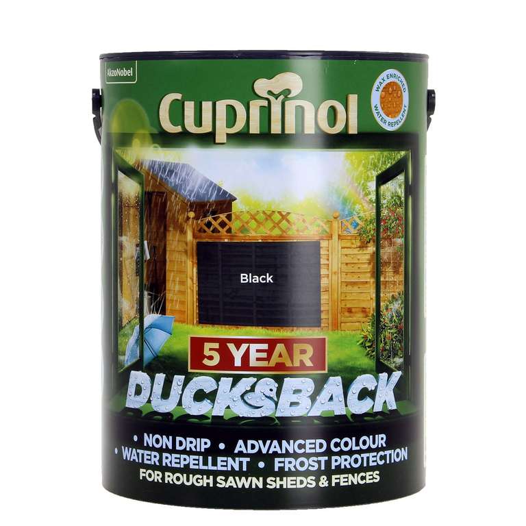 Cuprinol Ducksback Shed & Fence Paint - Autumn Brown - 5L
