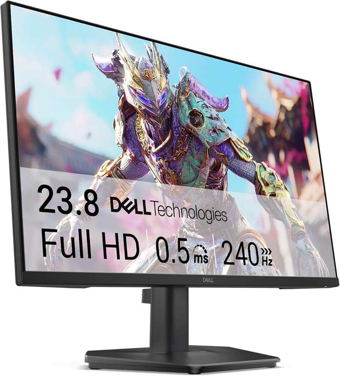 Dell 24 Gaming Monitor - SE2426HG, Full HD (1920x1080), 240Hz, Fast IPS, 0.5ms, AMD FreeSync Premium, 99% sRGB, HDR10, VESA (100x100mm)