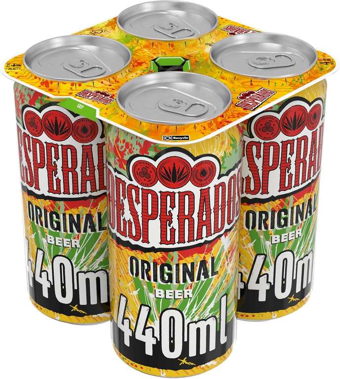 Desperados Tequila-Flavoured Beer, 5.9% ABV (4 x 440ml - 6 Packs)