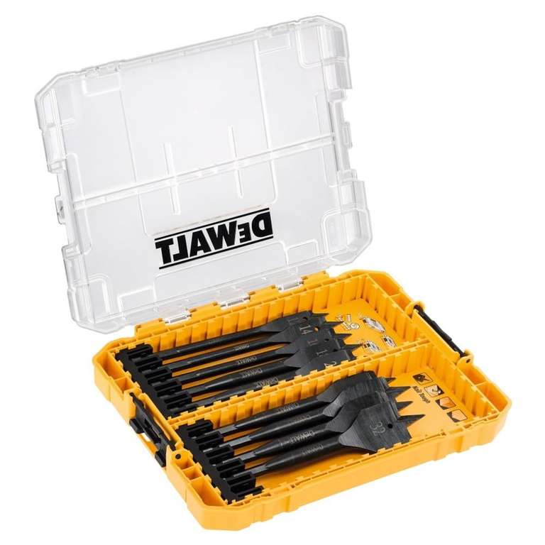 DEWALT TOUGHCASE+ Extreme Flat Bit Set, Modular Storage, Impact Ready