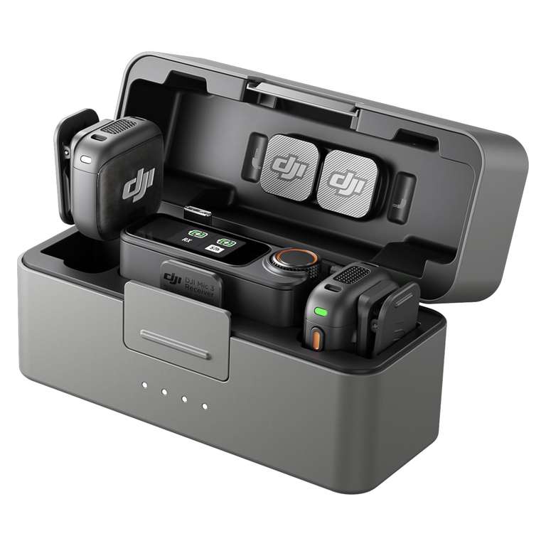 DJI Mic 3 (2 TX + 1 RX + Charging Case), Wireless Microphone