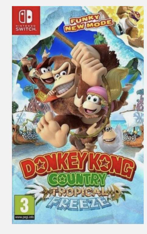 Donkey Kong Country: Tropical Freeze (Nintendo Switch) - With Code - Sold by Music Magpie