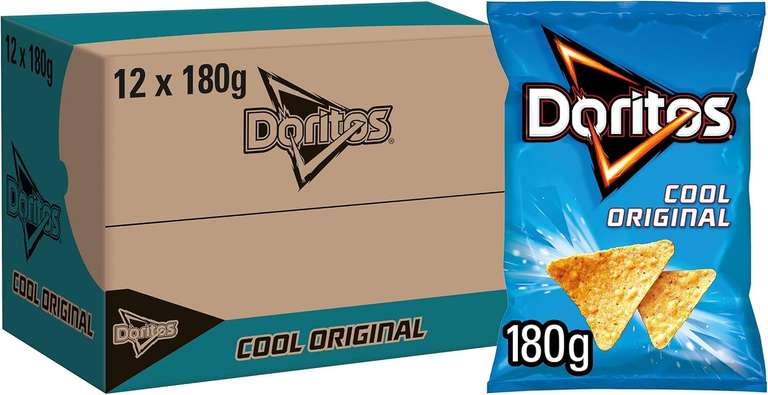 Doritos Cool Original Box of 12 Sharing Bags (180g) Sold & Shipped by Pennguin UK