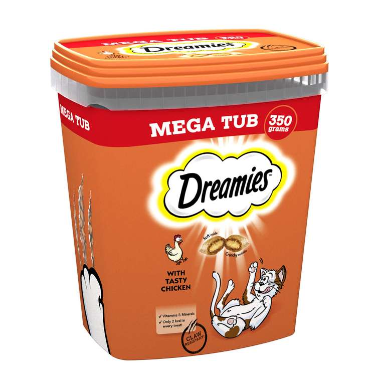 Dreamies Chicken Cat Food Treats - 2 x 350g (discount at checkout) S&S £5.48
