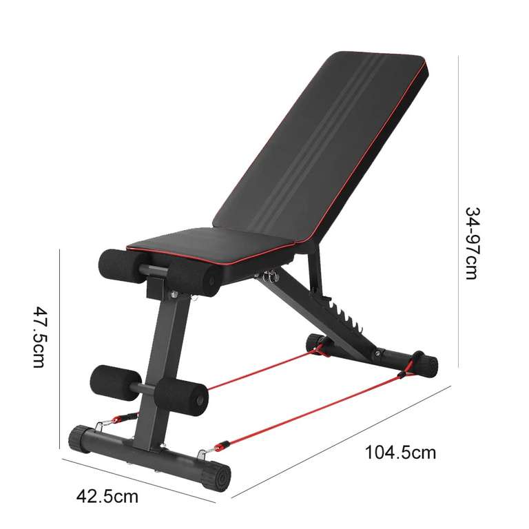 Dumbbell Stool Bench Press Home Fitness Chair Adjustable Backrest w/code @ UK Shop1104678765 Store [UK Stock]