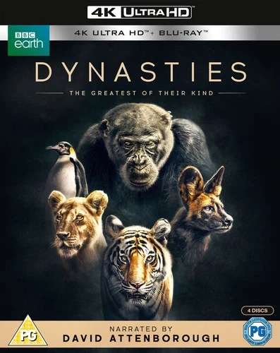 Dynasties 4k UHD + Blu Ray 4 discs New - Sold by musicMagpie Shop With Code