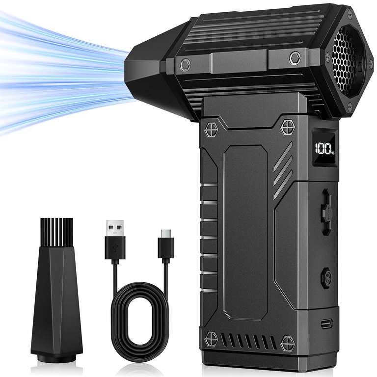 Electric Air Duster 350000RPM, 12000mAh Rechargeable Cordless Air Blower with Stepless & 8-Speed. Sold by KACNON FBA