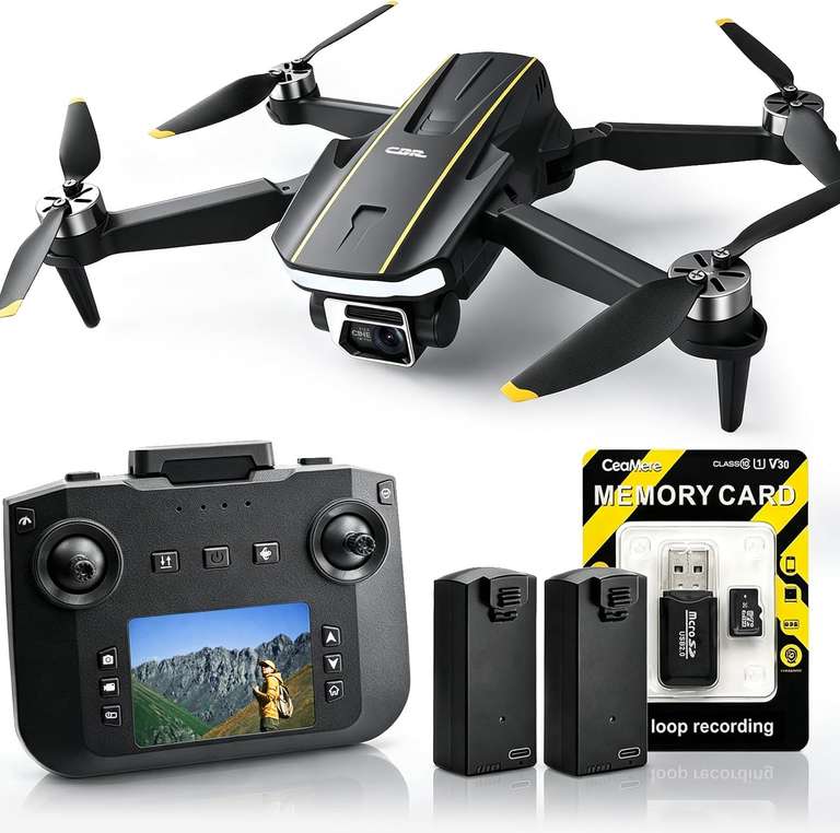 Drone with LCD Screen Controller, No Phone Needed, 36 Min Flight Time, 90° Adjustable Camera - Sold by Aerionix / FBA