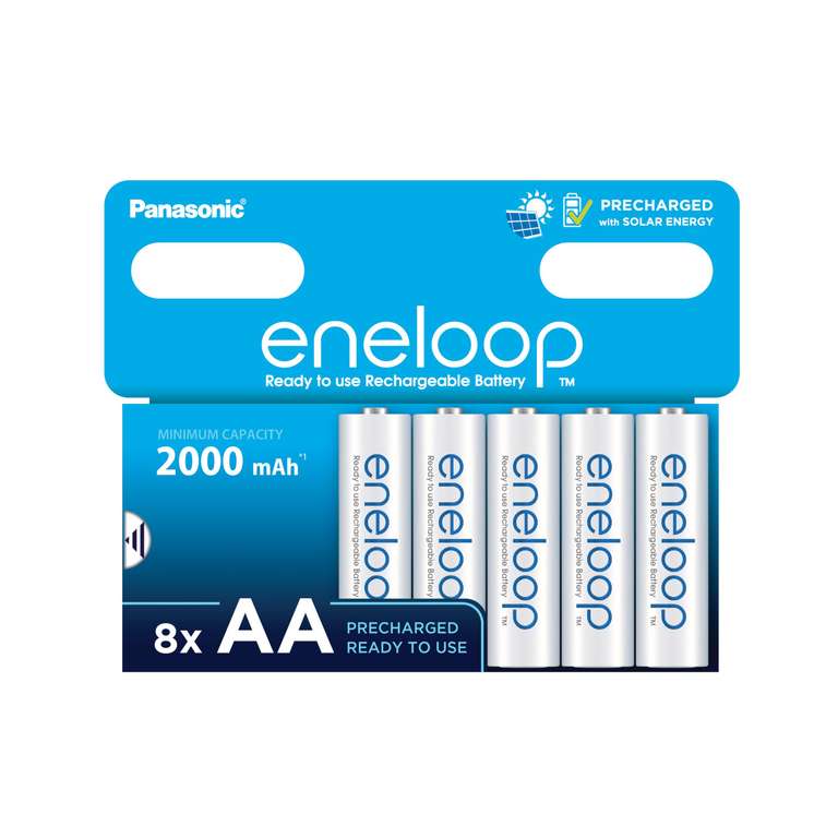 Eneloop AA Ni-MH (8-pack) Rechargeable Batteries 2000 mAh (pre-charged/low self-discharge)