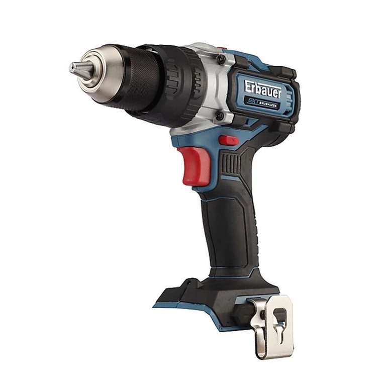 Erbauer Combi Drill Cordless 18V Li-Ion ECDT18-Li-2 Brushless Compact Body Only (excellent refurbished)