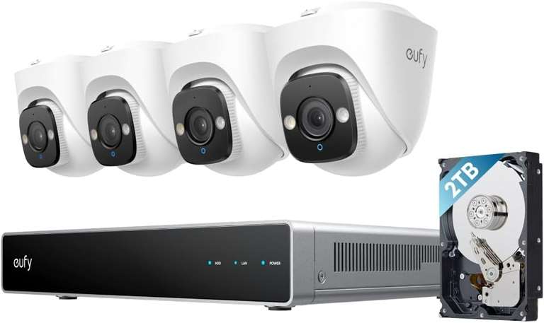eufy Security PoE NVR CCTV Camera Systems E40, X4 4K Bullet Cams, 4K UHD - Sold by AnkerDirect UK / FBA