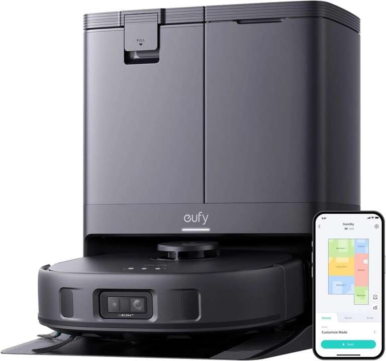 eufy X10 Pro Omni Robot Vacuum Cleaner & Dual Mops 8000 Pa 12 mm Auto-Lift AI - refurbished (UK Mainland) - Sold by anker refurbished shop