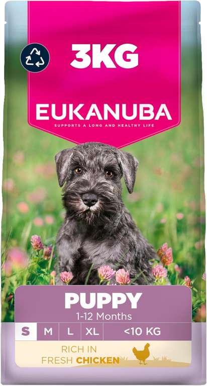 Eukanuba Fresh Chicken - Complete Dry Puppy Food - For Small Breed Dogs 3KG