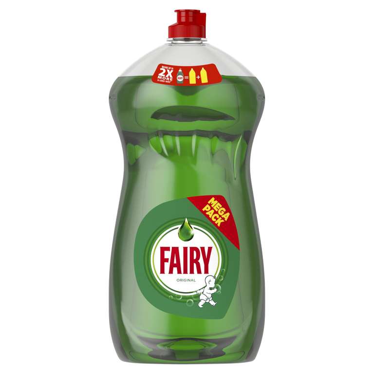 Fairy Original Washing Up Liquid Green with LiftAction 1450 ml - with voucher - £2.80 or less with Sub & Save