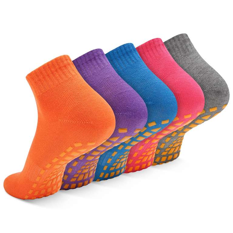 FANTESI 5 Pairs Pilates Socks with Grips - Sold by Yelowenouc FBA