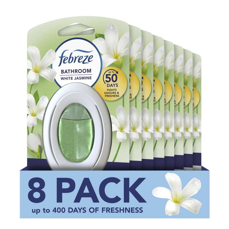 Febreze Bathroom Air Freshener, Odour Fighter, Blossom & Breeze, 8 Items - Cotton also available