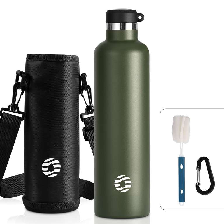 FEIJIAN Stainless Steel Water Bottle 750ml/1000ml Flask Water Bottle Leak Proof sold by FJBottle-UK BPA