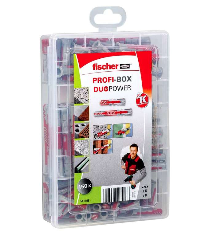 fischer PROFIbox DUOPOWER Short and Long Set with Screws, (150pc)