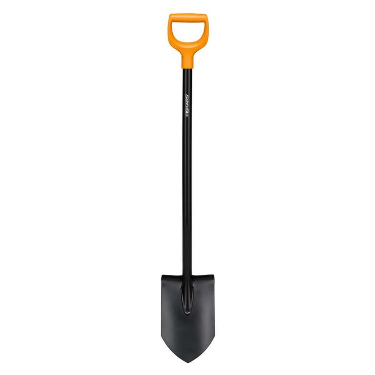 Fiskars Gardener's Spade for soft, low-stone soils, round, Length 116.6 cm, steel
