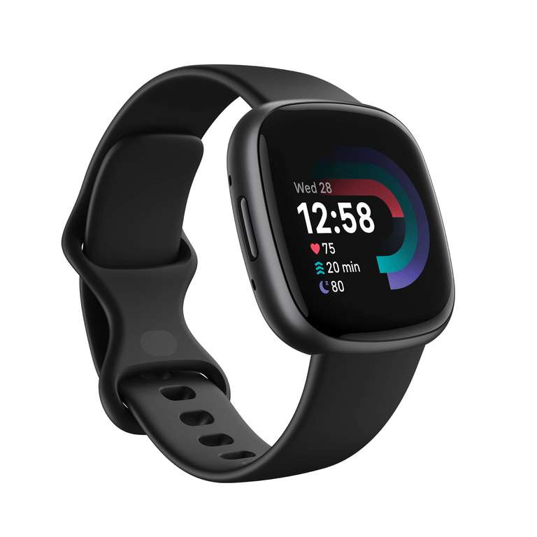 Fitbit Google Versa 4 Fitness Smartwatch with 3 Months Google Health Membership Included (Black/Graphite Aluminium)
