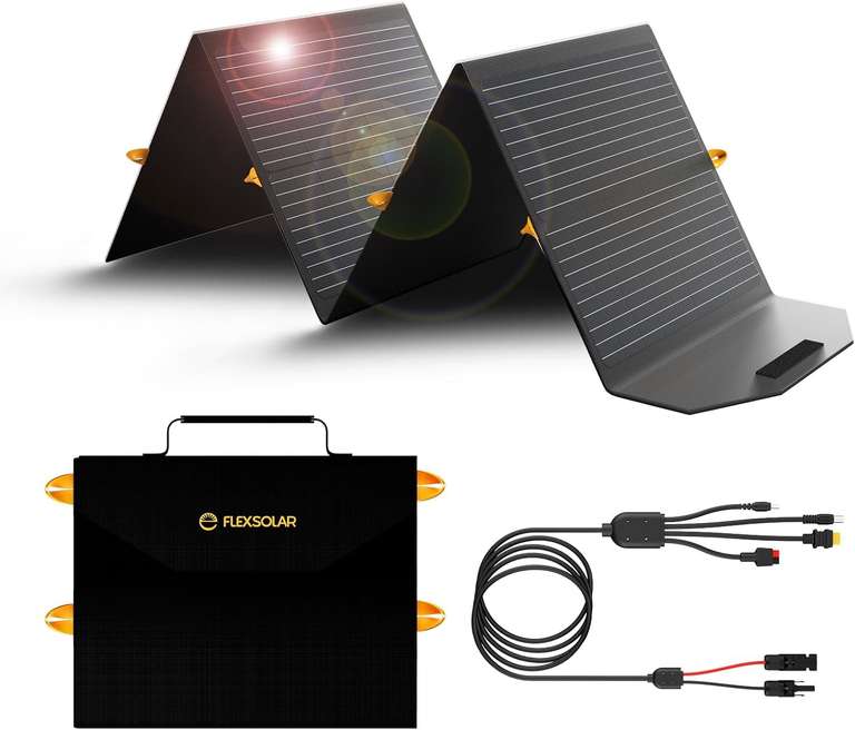 FlexSolar 120W Portable Solar Panel w/voucher - Sold by FlexSolar FBA