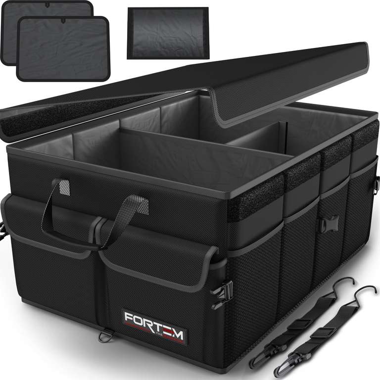 Fortem Boot Organiser - Foldable Car Organiser & Storage for SUVs & Trucks - Sold by Fortem Store / FBA