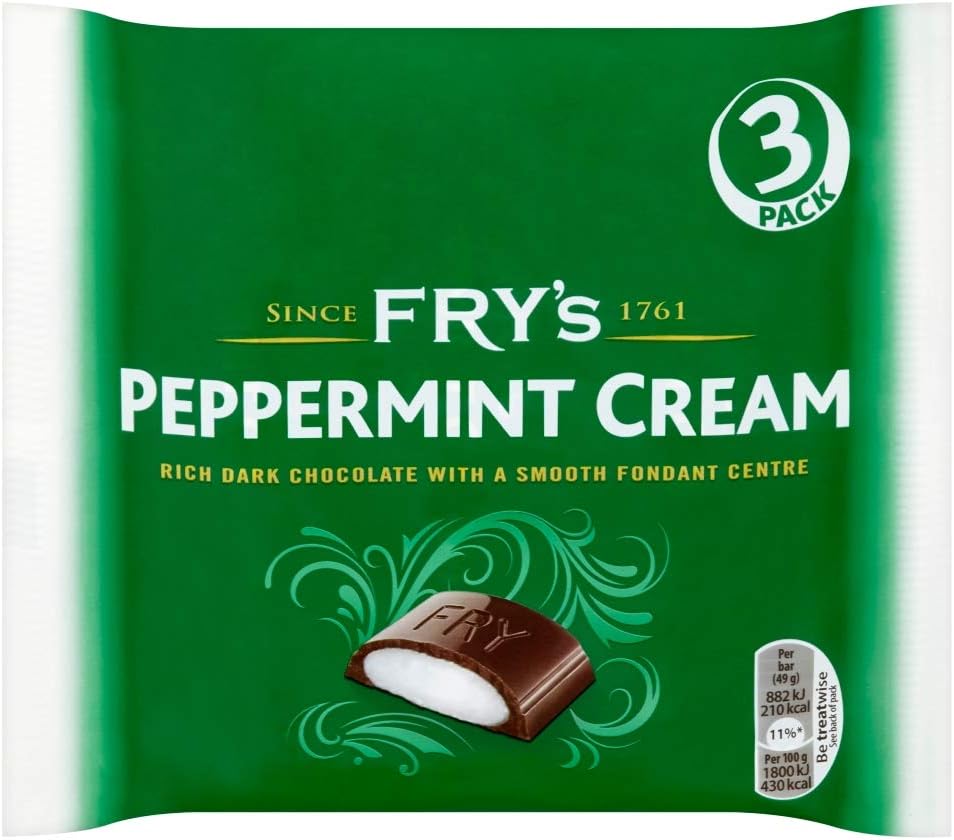 Fry’s Peppermint Cream Bars, 3 x 49g - 95p / 85p S&S