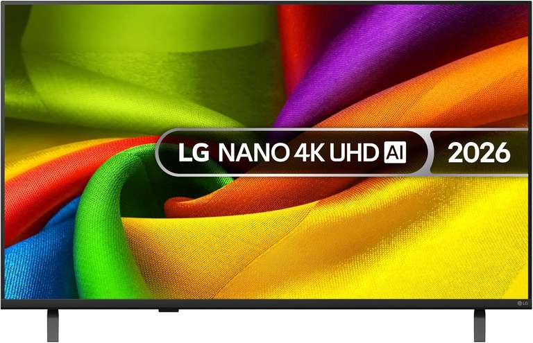 LG 43NU850B6LA Nano UHD AI NU85 4K Smart TV, α7 Processor Gen9, 60Hz, HDR10, Filmmaker Mode, Google Cast, Apple AirPlay 2, Model Year 2026