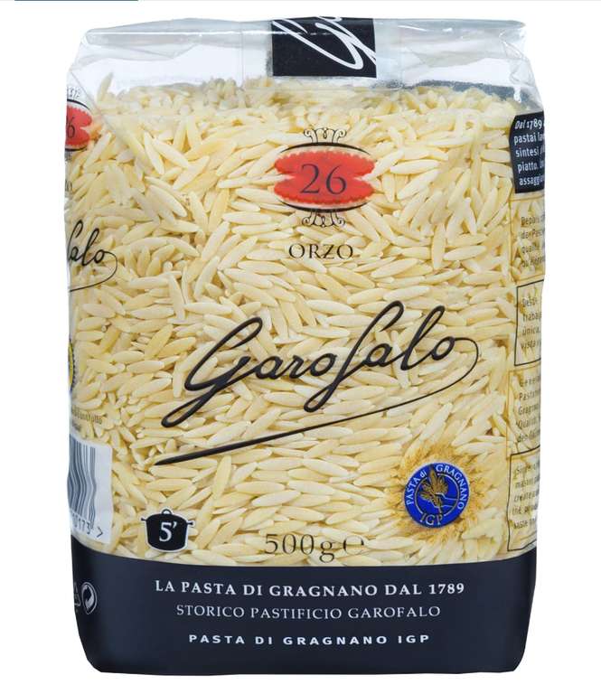 Garofalo Orzo Pasta 4 X 500g £3.38/£2.86 S&S