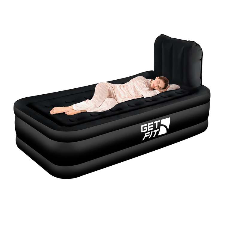 Get Fit Air Bed With Built In Electric Pump - Premium Single Airbed - Sold by Prime Brands Group UK / FBA