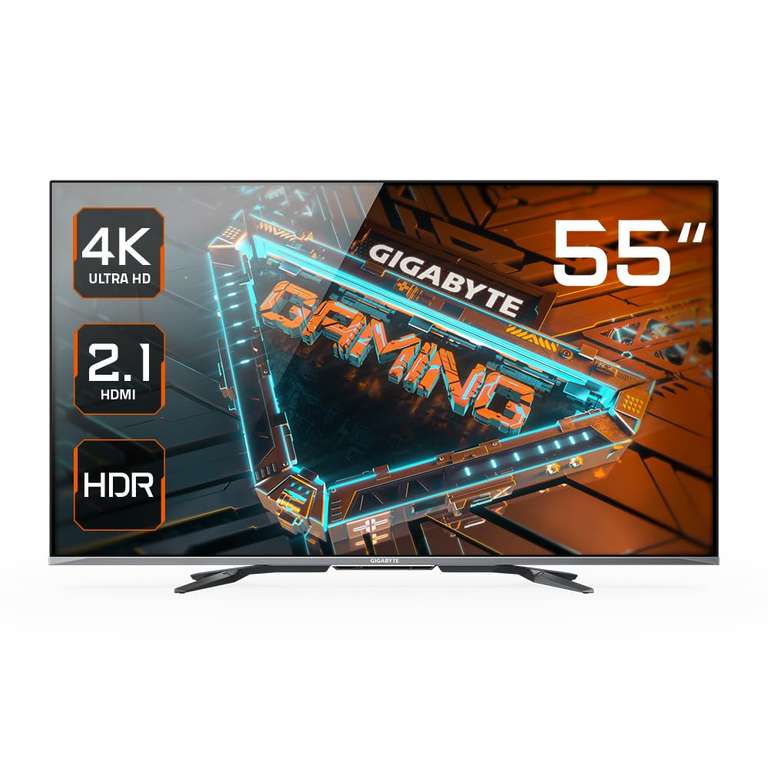 Gigabyte S55U 55" UHD Gaming Monitor - 3840 x 2160, 120Hz, 2ms, 500 cd/m², FreeSync Premium, HDR Ready, HDMI 2.1 [Energy Class G]
