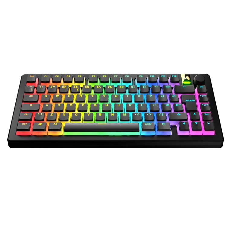 Glorious GPBT Aura V3 Black UK English RGB Keycaps Gaming Keyboard