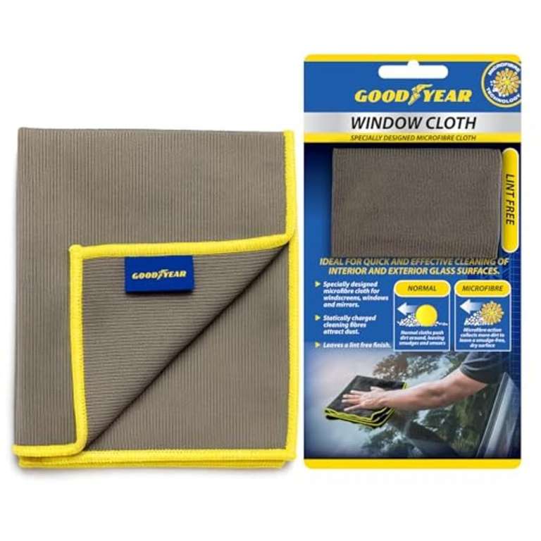 Goodyear microfibre Window Cloth I Designed Microfiber Cloth for windscreens, windows and mirrors